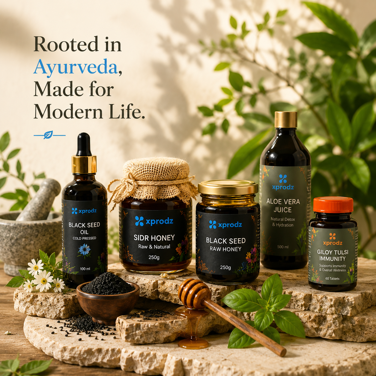 Ayurvedic herbs and natural ingredients