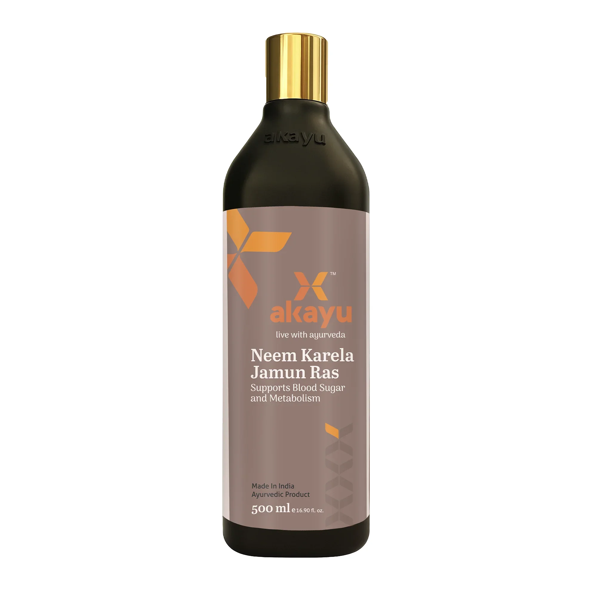 Akayu_Neem_Karela_Jamun_Ras_-_Front Neem Karela Jamun Herbal Juice - Image 1